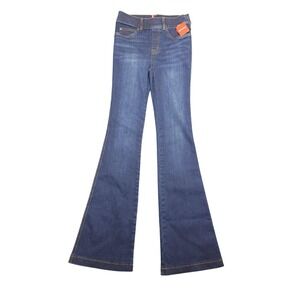 Spanx Jeans Womens XS Blue Dark Wash High Rise Flare Leg Stretch‎ Denim Shaping